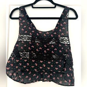 Free People Floral Crop Top